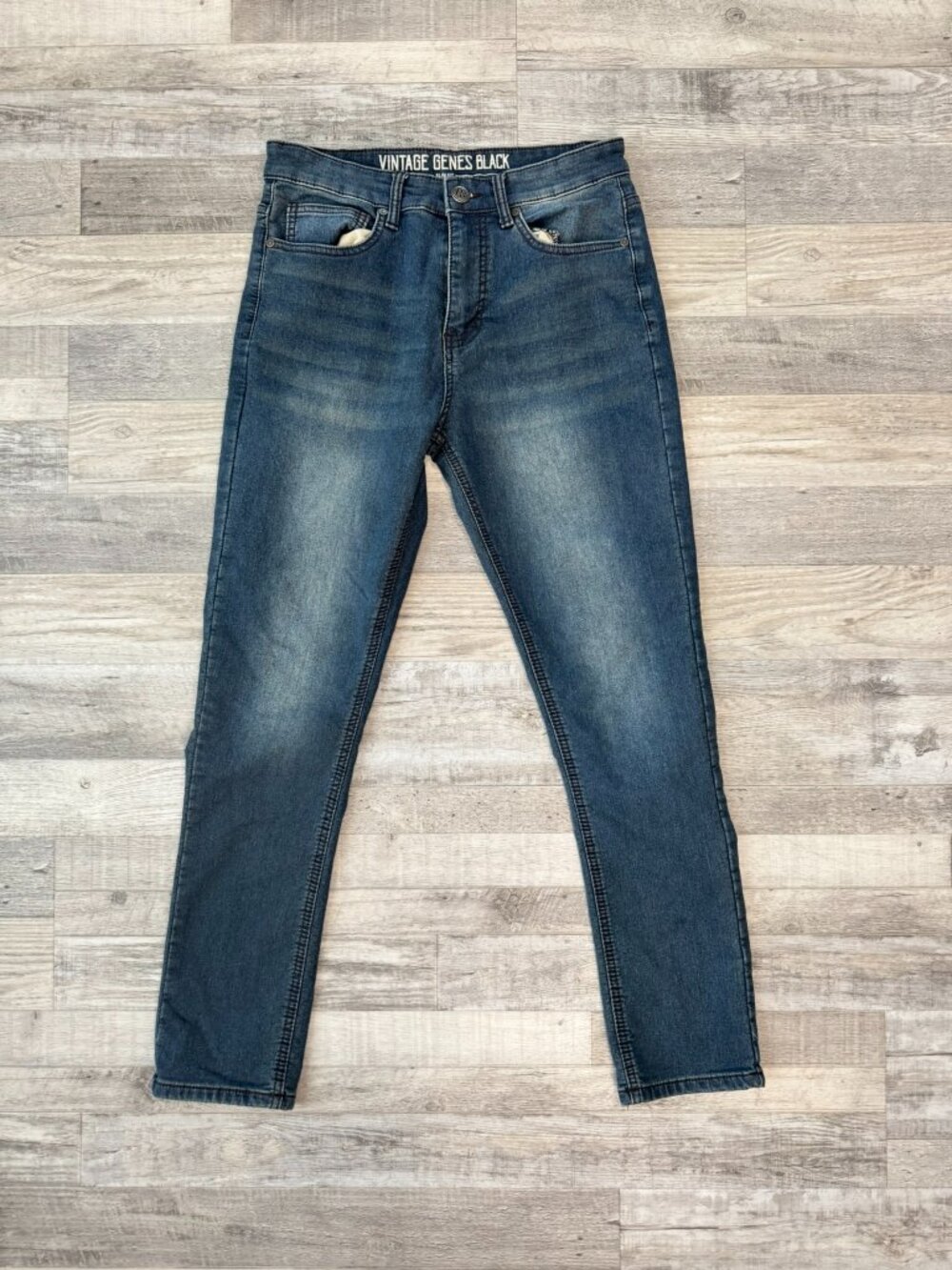Vintage Genes Black Slim Fit Blue Jeans Men's 30x30 K1